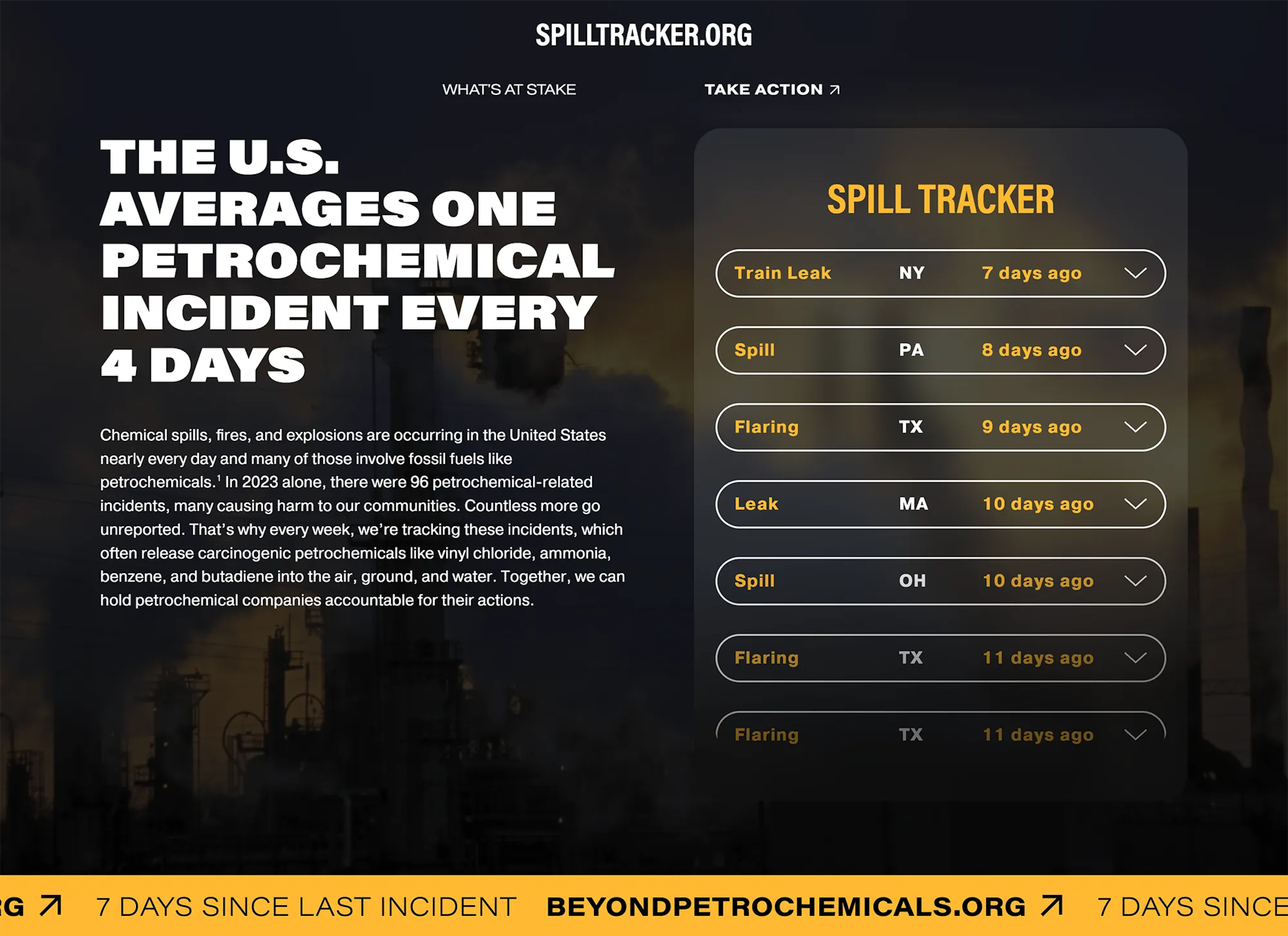 Spilltracker homepage